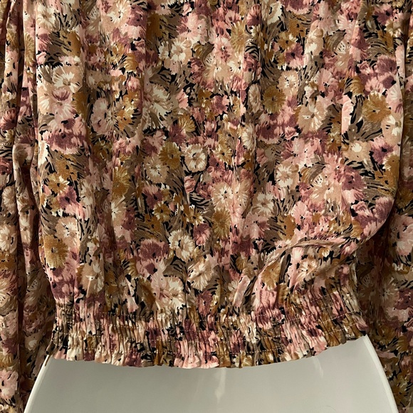 EN SAISON FLORAL BOHO TIE UP CROP TOP BLOUSE - Picture 10 of 14